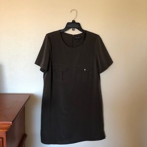 NWOT FOREVER 21 Plus Size Chest Pocket Shift Dress-Olive Green Size: XL